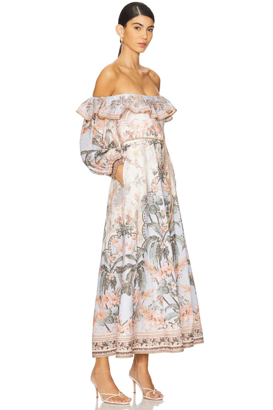Zimmermann Wylie Off-Shoulder Midi Dress Dress 
