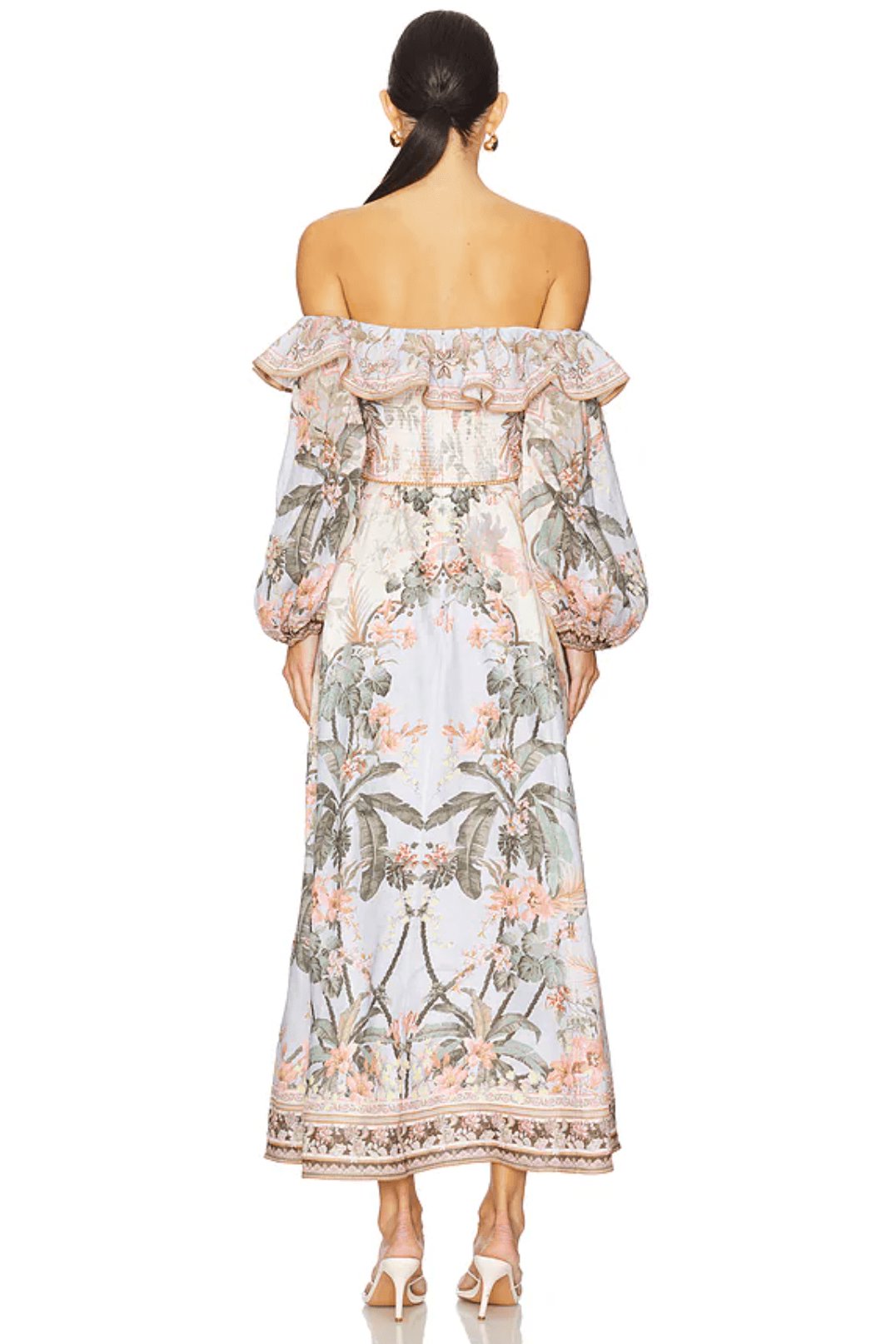 Zimmermann Wylie Off-Shoulder Midi Dress Dress 