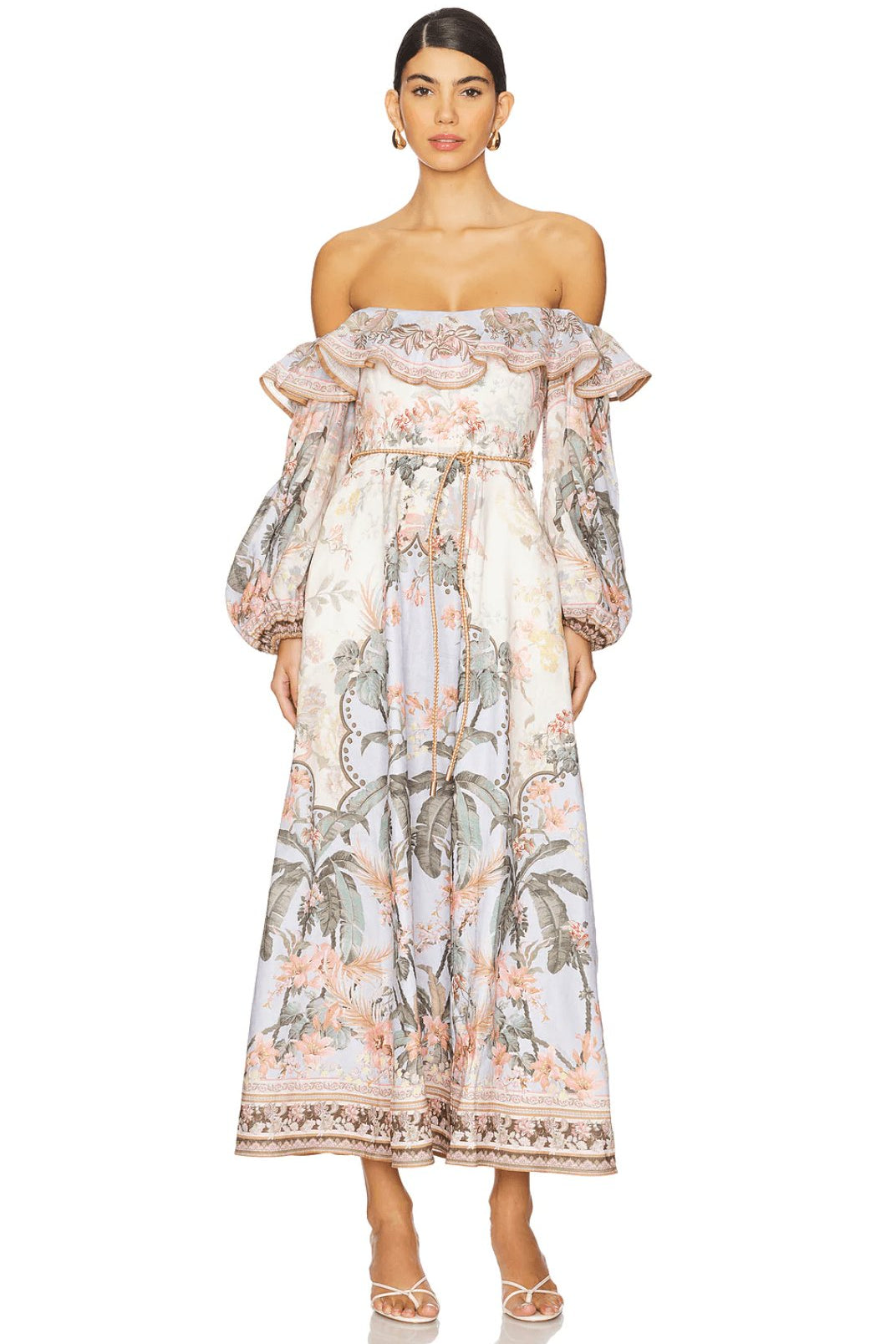 Zimmermann Wylie Off-Shoulder Midi Dress Dress 