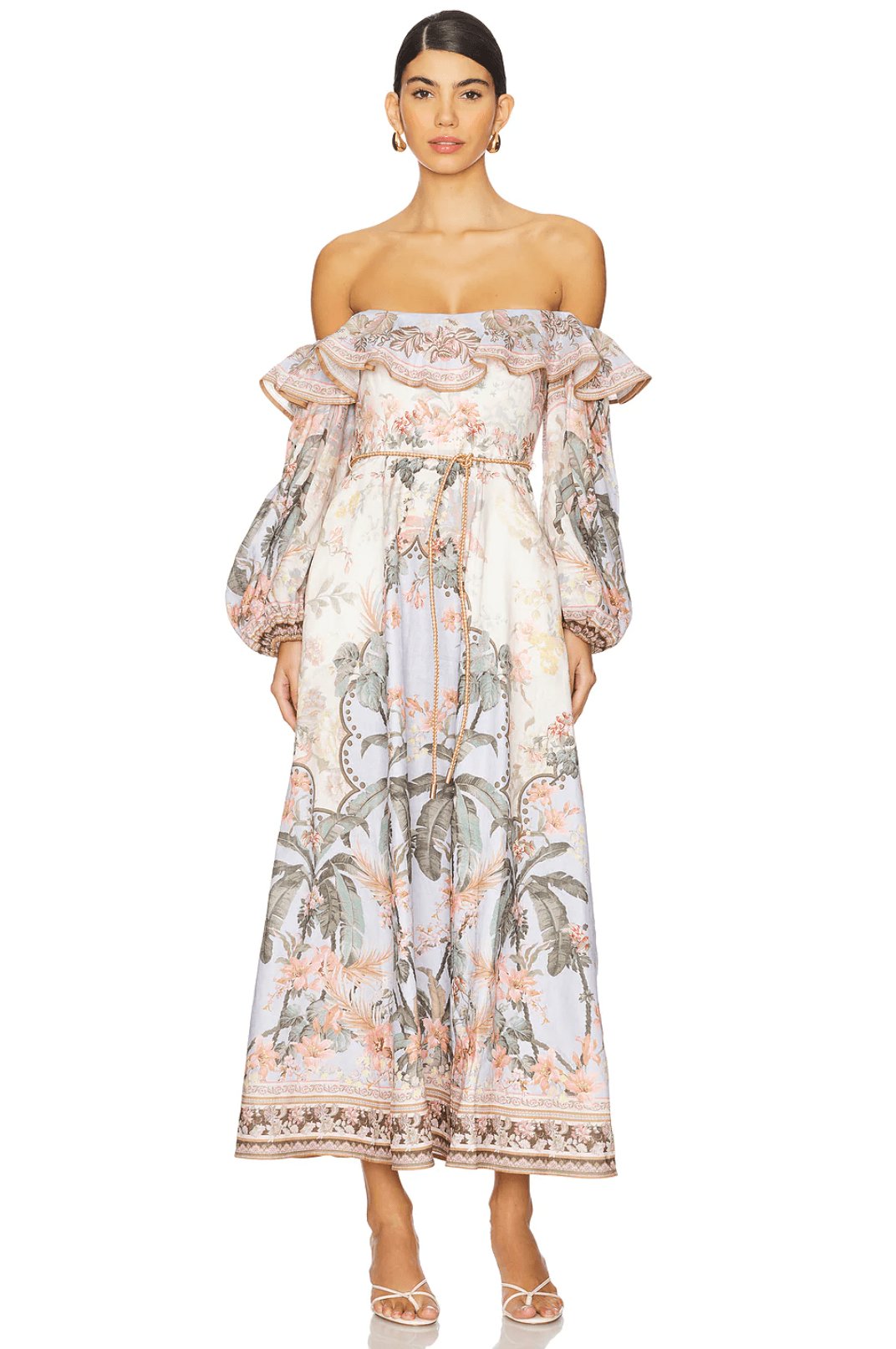 Zimmermann Wylie Off-Shoulder Midi Dress Dress 